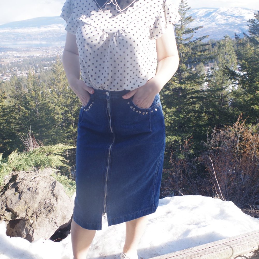 Great Vintage Jean Skirt